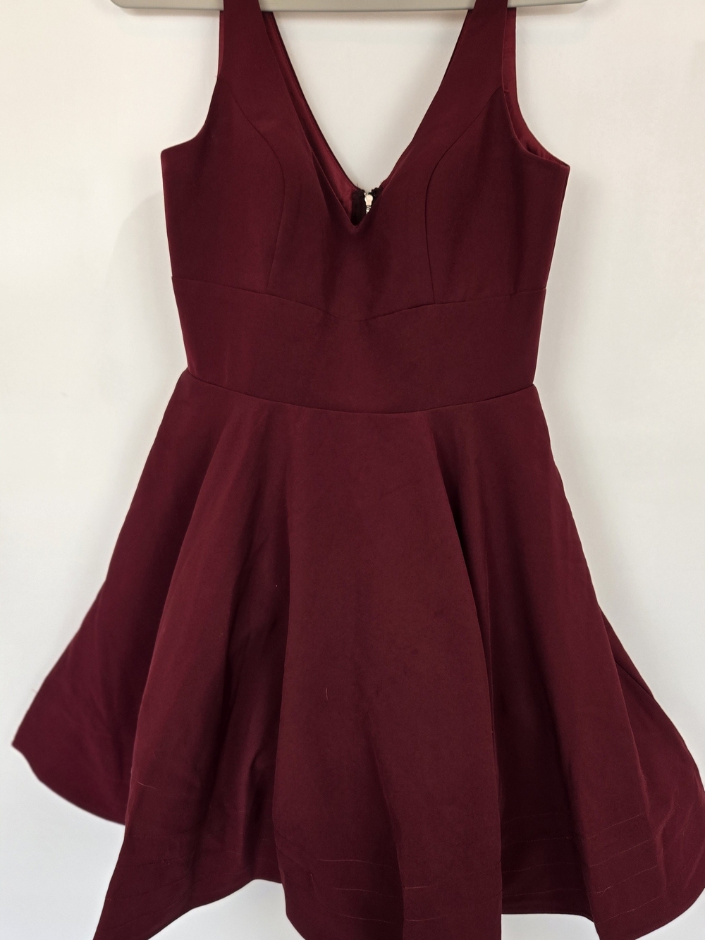 Xscape Burgundy Fit-and-Flare V-Neck HOCO Or Cocktail Dress TAGS ON